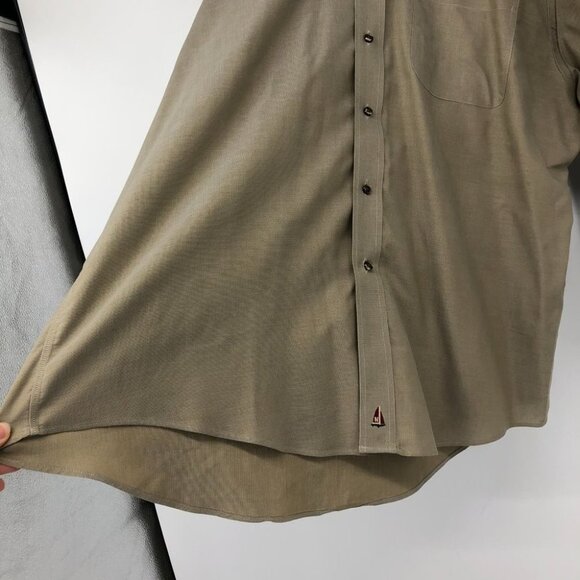 Nordstrom tan 100% Cotton wrinkle free men’s dress shirt neck 16.5  (32) - Picture 7 of 15